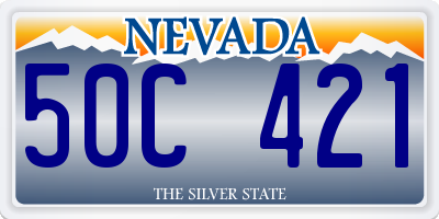NV license plate 50C421