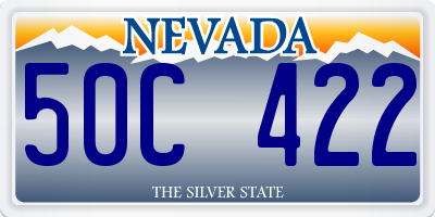 NV license plate 50C422