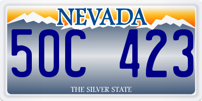 NV license plate 50C423