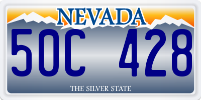 NV license plate 50C428