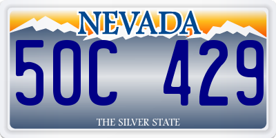 NV license plate 50C429