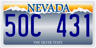 NV license plate 50C431
