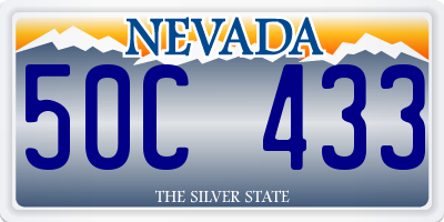 NV license plate 50C433
