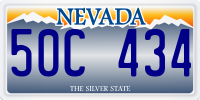 NV license plate 50C434