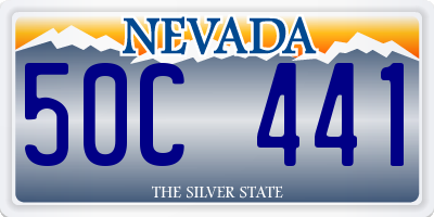 NV license plate 50C441