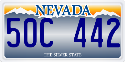 NV license plate 50C442