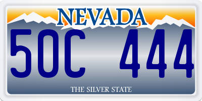 NV license plate 50C444