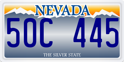 NV license plate 50C445