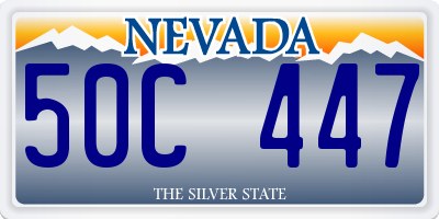 NV license plate 50C447