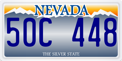 NV license plate 50C448