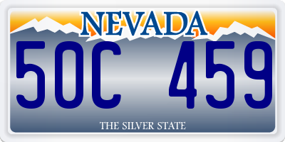 NV license plate 50C459