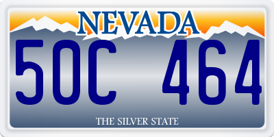NV license plate 50C464