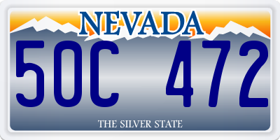 NV license plate 50C472