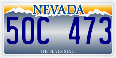 NV license plate 50C473