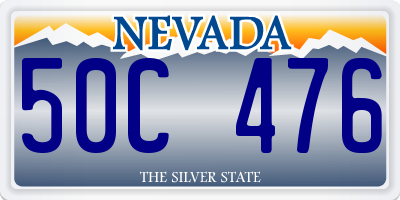 NV license plate 50C476