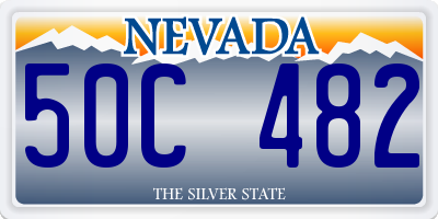 NV license plate 50C482