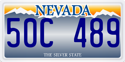 NV license plate 50C489
