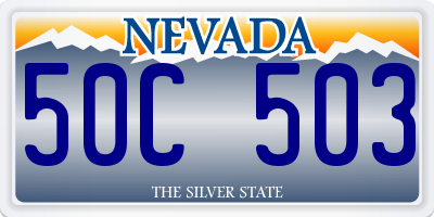 NV license plate 50C503