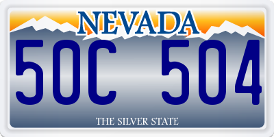 NV license plate 50C504