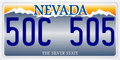 NV license plate 50C505