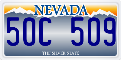 NV license plate 50C509