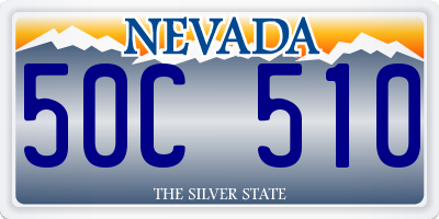 NV license plate 50C510