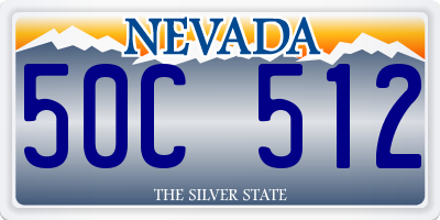 NV license plate 50C512