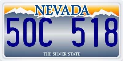 NV license plate 50C518