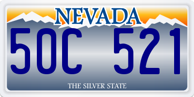 NV license plate 50C521