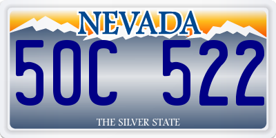NV license plate 50C522