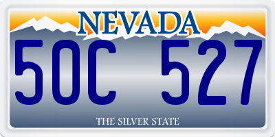 NV license plate 50C527
