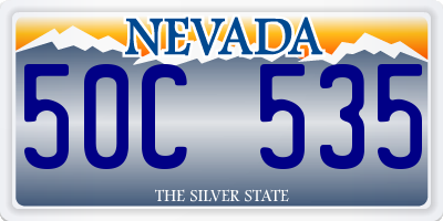 NV license plate 50C535