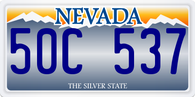 NV license plate 50C537