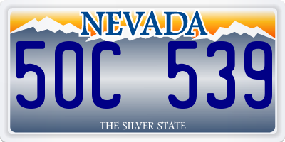 NV license plate 50C539