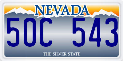 NV license plate 50C543