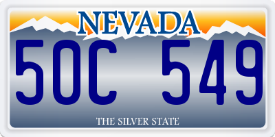 NV license plate 50C549