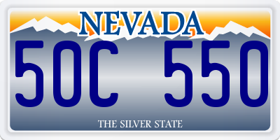 NV license plate 50C550