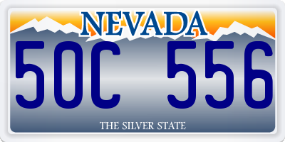 NV license plate 50C556