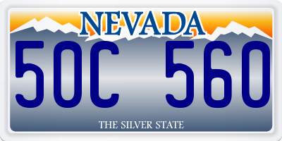 NV license plate 50C560