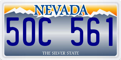 NV license plate 50C561