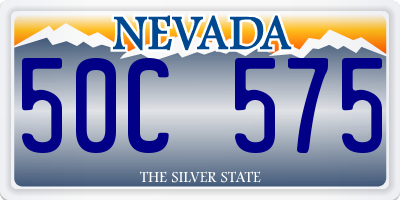 NV license plate 50C575