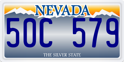NV license plate 50C579