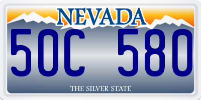 NV license plate 50C580