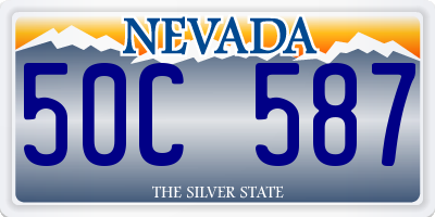 NV license plate 50C587