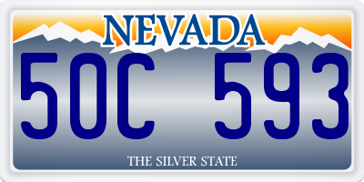 NV license plate 50C593