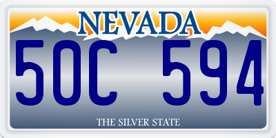 NV license plate 50C594