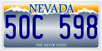 NV license plate 50C598