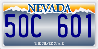NV license plate 50C601
