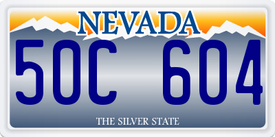 NV license plate 50C604