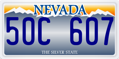 NV license plate 50C607